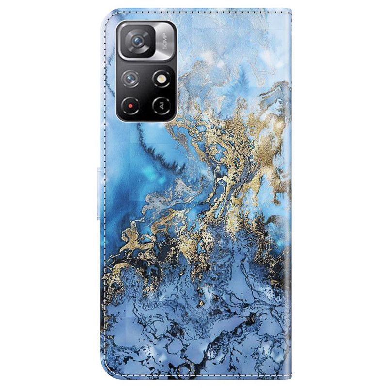 Flip Cover Til Xiaomi Redmi Note 11 / Poco M4 Pro 5g Crazy Marble