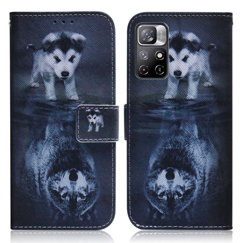 Flip Cover Til Xiaomi Redmi Note 11 / Poco M4 Pro 5g Ernesto The Wolf