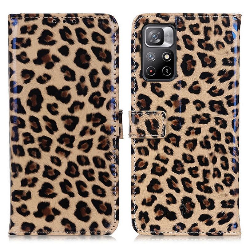 Flip Cover Til Xiaomi Redmi Note 11 / Poco M4 Pro 5g Leopard