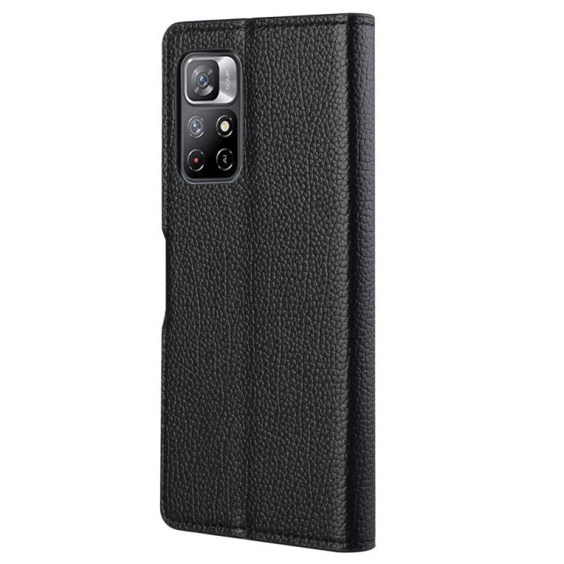 Flip Cover Til Xiaomi Redmi Note 11 / Poco M4 Pro 5g Litchi Grain Lædereffekt