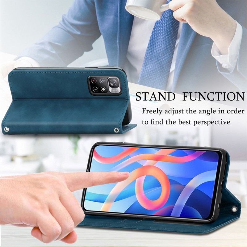 Flip Cover Til Xiaomi Redmi Note 11 / Poco M4 Pro 5g Skin-touch Classic