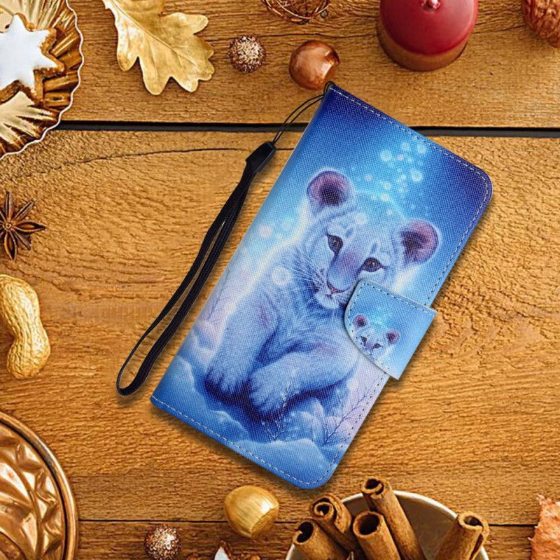 Flip Cover Til Xiaomi Redmi Note 11 / Poco M4 Pro 5g Snow Tiger