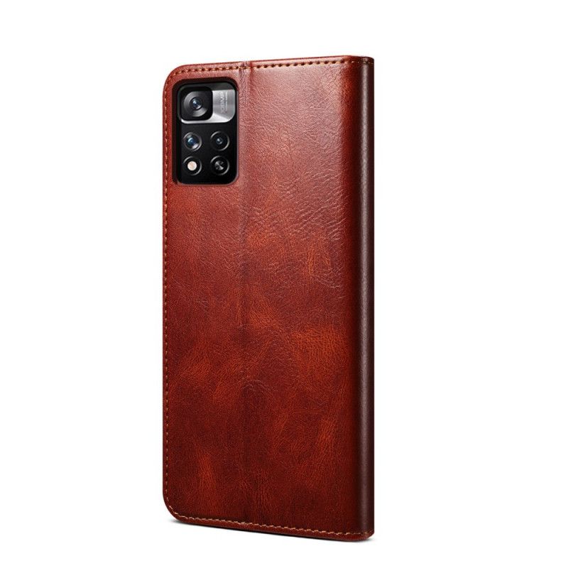 Flip Cover Til Xiaomi Redmi Note 11 / Poco M4 Pro 5g Vokset Kunstlæder