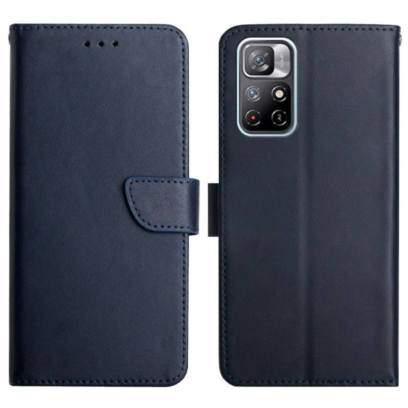 Flip Cover Xiaomi Redmi Note 11 / Poco M4 Pro 5g Ægte Nappa Læder