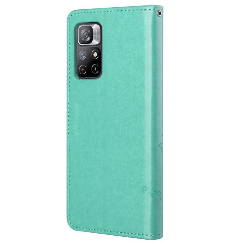 Flip Cover Xiaomi Redmi Note 11 / Poco M4 Pro 5g Asiens Sommerfugle Og Blomster