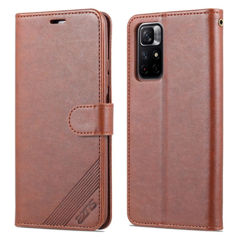 Flip Cover Xiaomi Redmi Note 11 / Poco M4 Pro 5g Azns Imiteret Læder