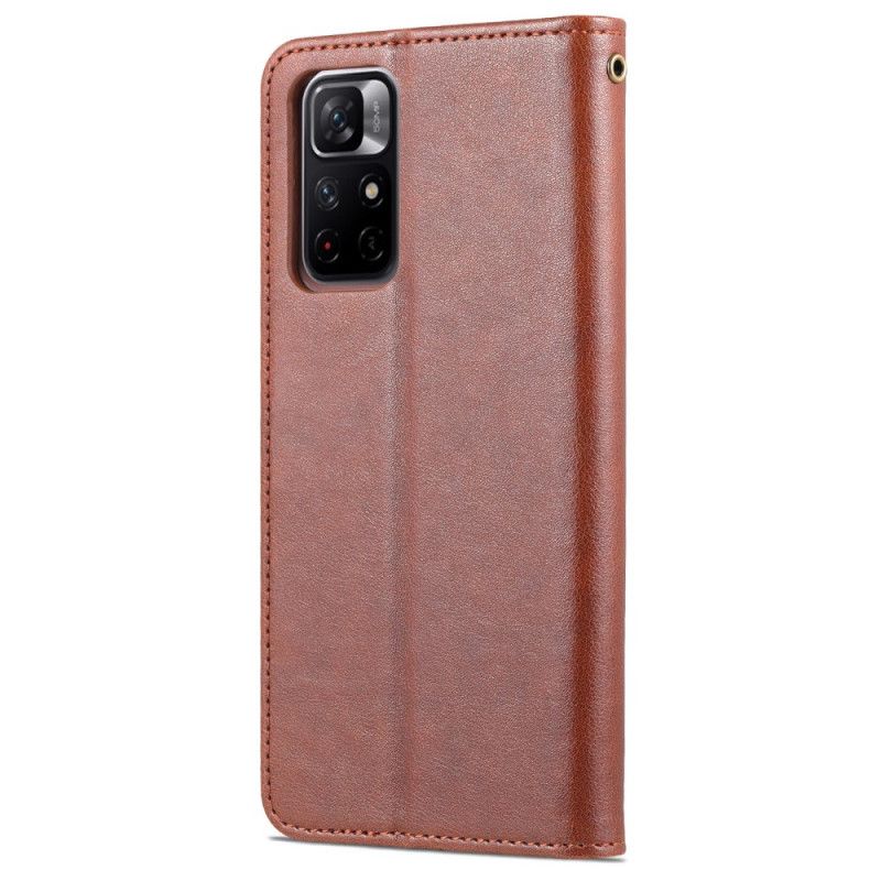 Flip Cover Xiaomi Redmi Note 11 / Poco M4 Pro 5g Azns Imiteret Læder