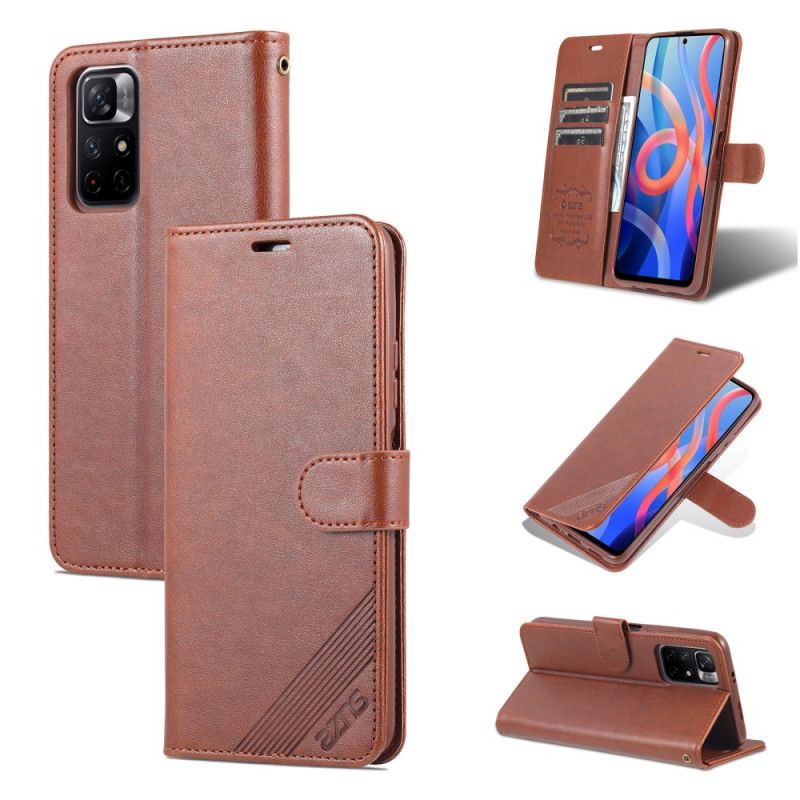 Flip Cover Xiaomi Redmi Note 11 / Poco M4 Pro 5g Azns Imiteret Læder