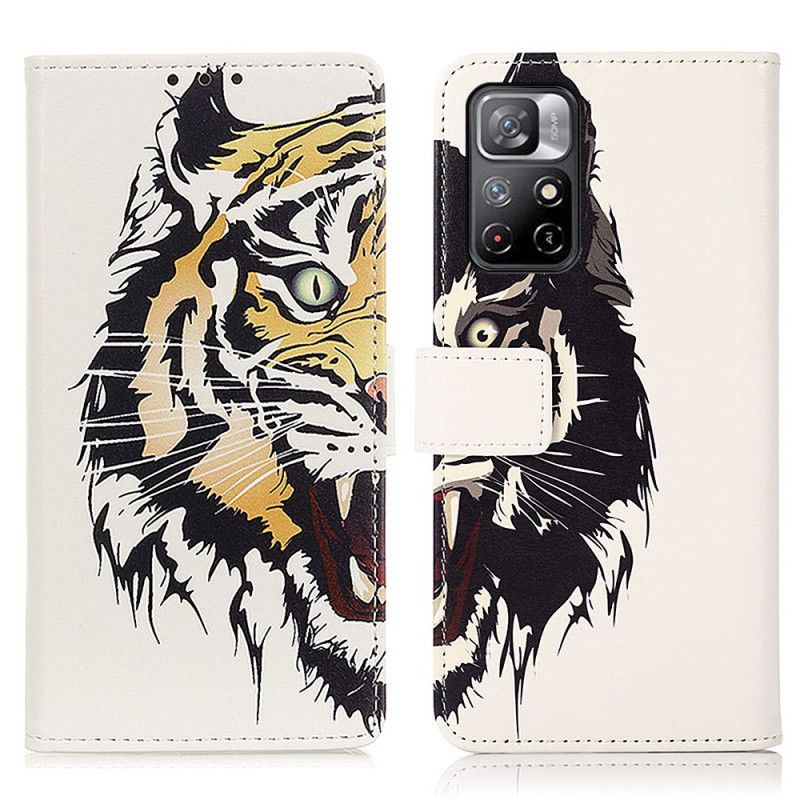 Flip Cover Xiaomi Redmi Note 11 / Poco M4 Pro 5g Fierce Tiger