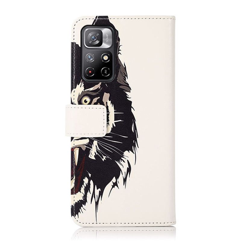 Flip Cover Xiaomi Redmi Note 11 / Poco M4 Pro 5g Fierce Tiger