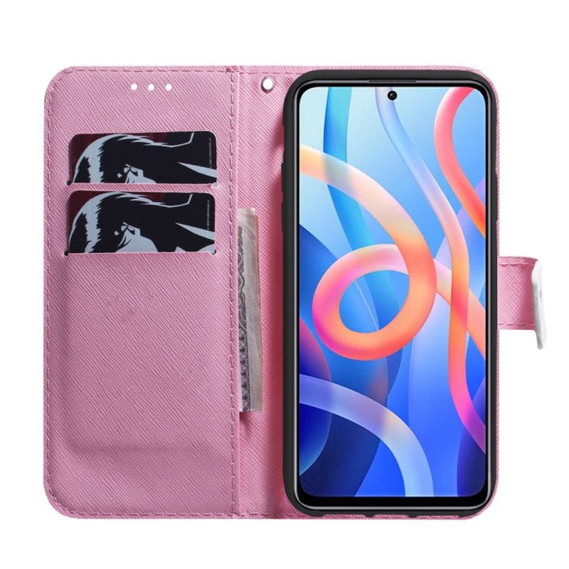 Flip Cover Xiaomi Redmi Note 11 / Poco M4 Pro 5g Gammel Lyserød Blomst