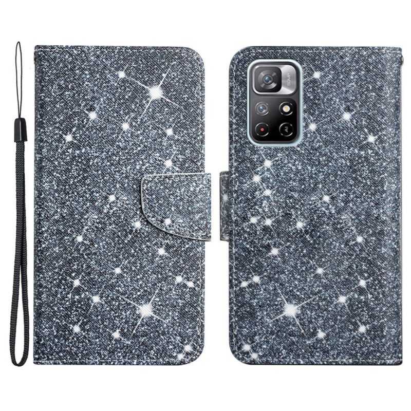 Flip Cover Xiaomi Redmi Note 11 / Poco M4 Pro 5g Glitter Strappy