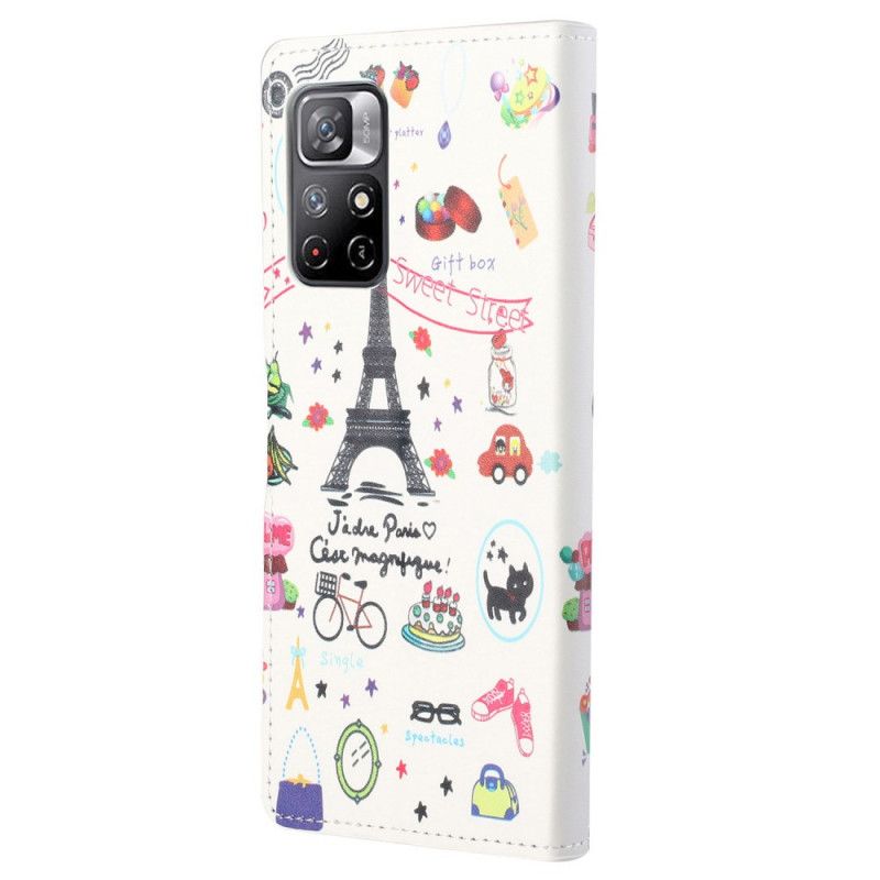 Flip Cover Xiaomi Redmi Note 11 / Poco M4 Pro 5g Jeg Elsker Paris