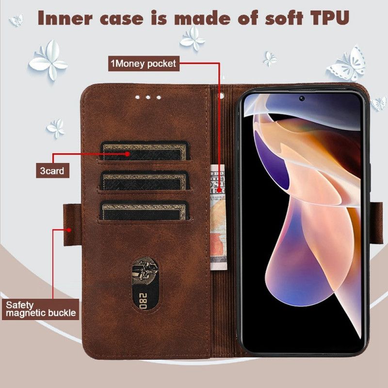 Flip Cover Xiaomi Redmi Note 11 / Poco M4 Pro 5g Kat Og Sommerfugle