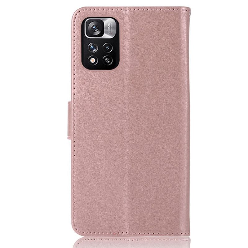 Flip Cover Xiaomi Redmi Note 11 / Poco M4 Pro 5g Lædereffekt Drømmefanger Ugle