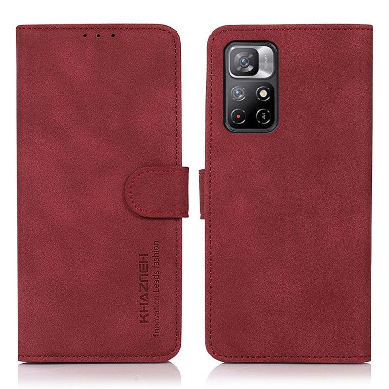 Flip Cover Xiaomi Redmi Note 11 / Poco M4 Pro 5g Lædereffekt Mode Khazneh