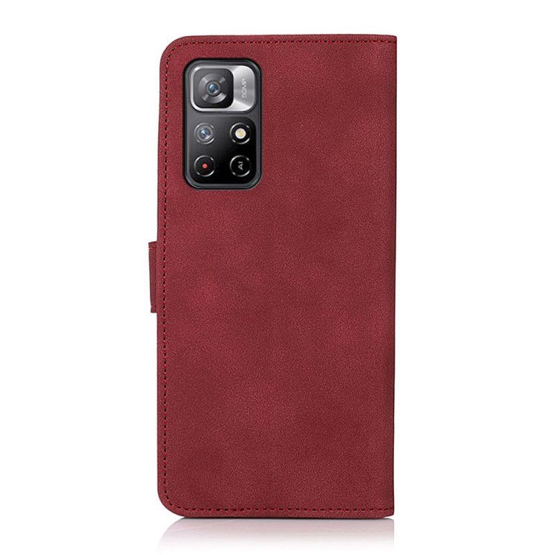 Flip Cover Xiaomi Redmi Note 11 / Poco M4 Pro 5g Lædereffekt Mode Khazneh