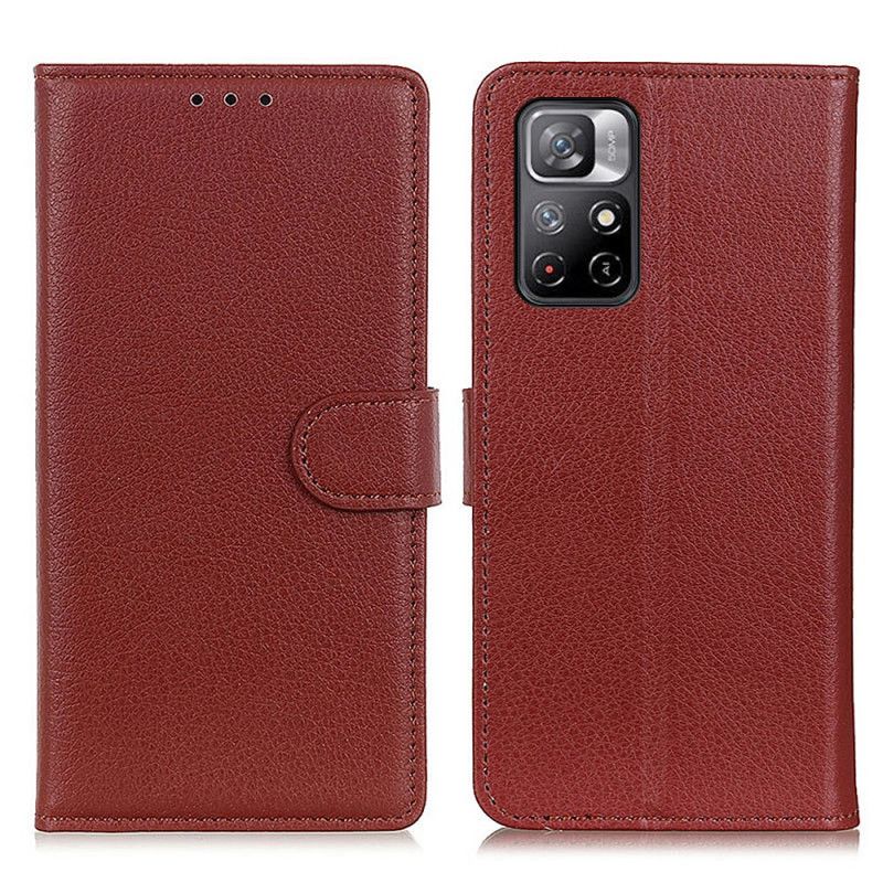 Flip Cover Xiaomi Redmi Note 11 / Poco M4 Pro 5g Premium Litchi-lædereffekt