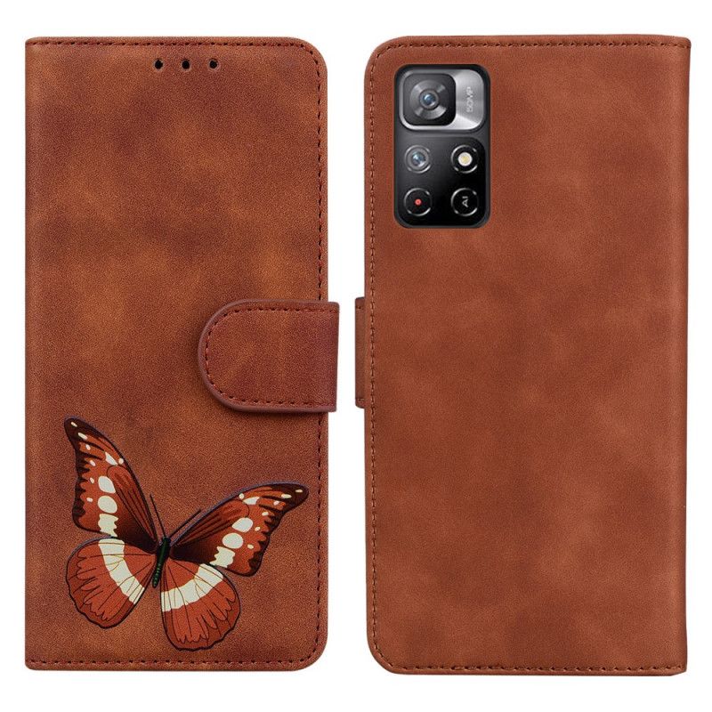 Flip Cover Xiaomi Redmi Note 11 / Poco M4 Pro 5g Skin-touch Butterfly