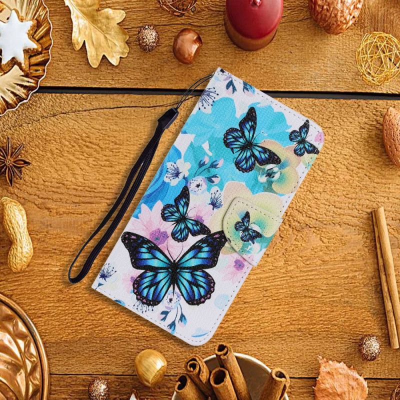 Flip Cover Xiaomi Redmi Note 11 / Poco M4 Pro 5g Sommerfugle Og Sommerblomster