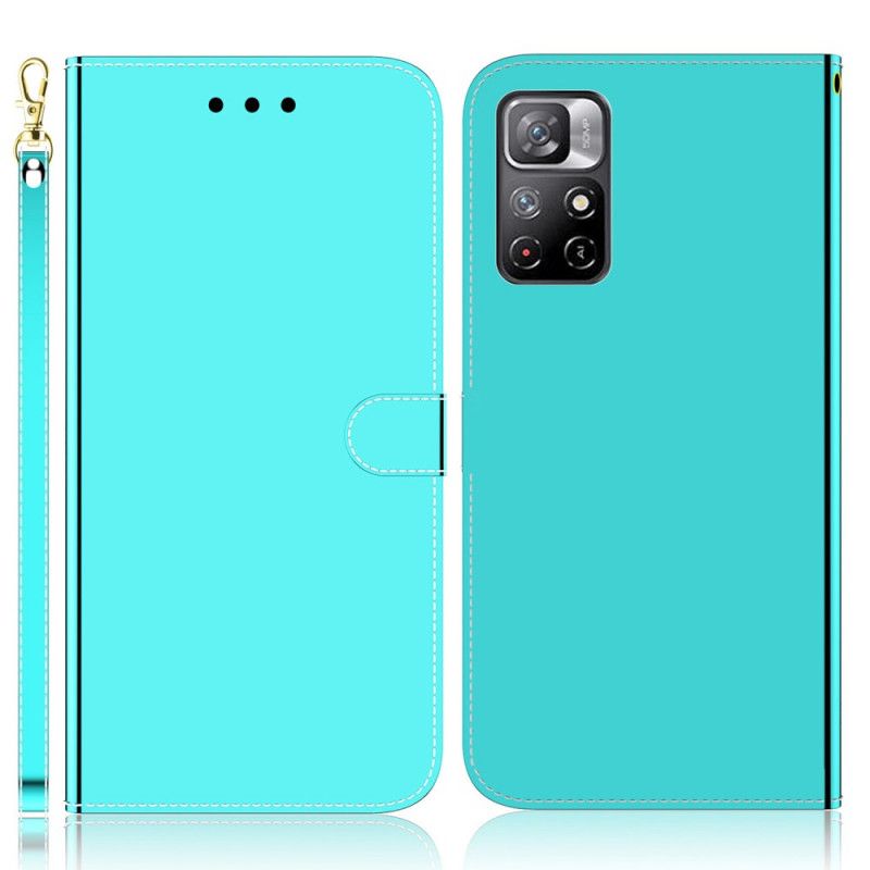 Flip Cover Xiaomi Redmi Note 11 / Poco M4 Pro 5g Spejlcover I Imiteret Læder