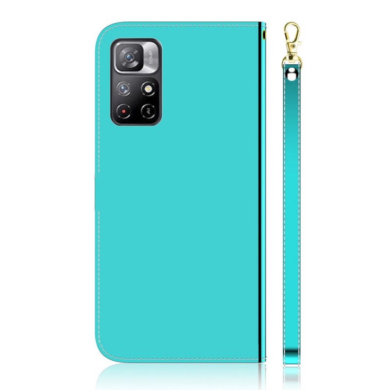 Flip Cover Xiaomi Redmi Note 11 / Poco M4 Pro 5g Spejlcover I Imiteret Læder