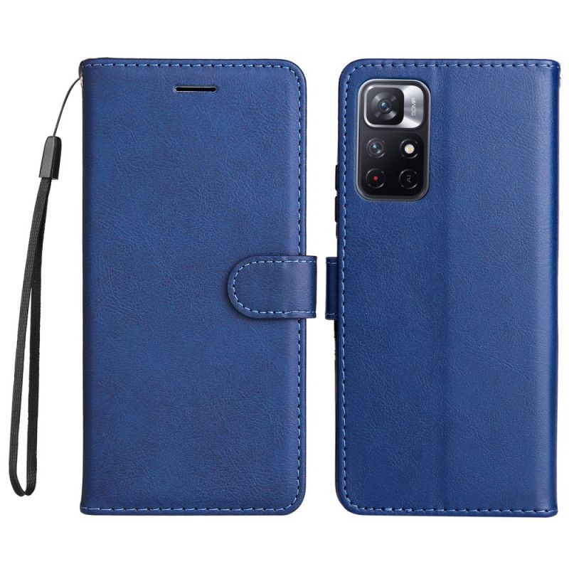 Flip Cover Xiaomi Redmi Note 11 / Poco M4 Pro 5g Strappy I Mat Lædereffekt