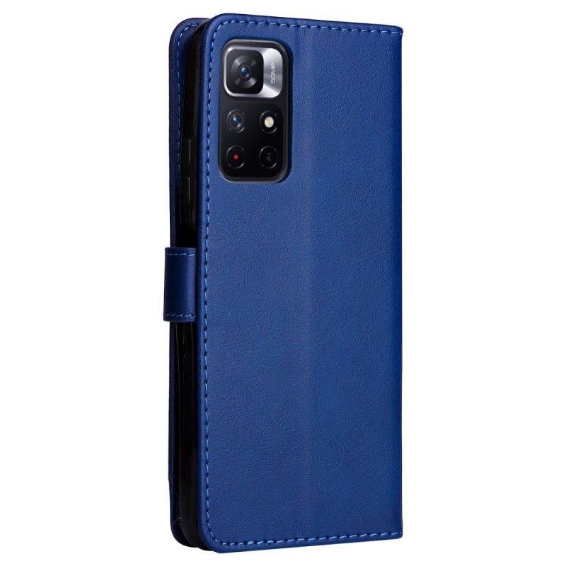 Flip Cover Xiaomi Redmi Note 11 / Poco M4 Pro 5g Strappy I Mat Lædereffekt