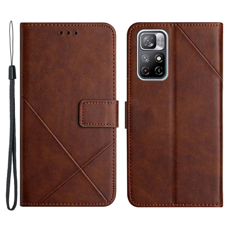 Flip Cover Xiaomi Redmi Note 11 / Poco M4 Pro 5g Style Læder Geo X Design