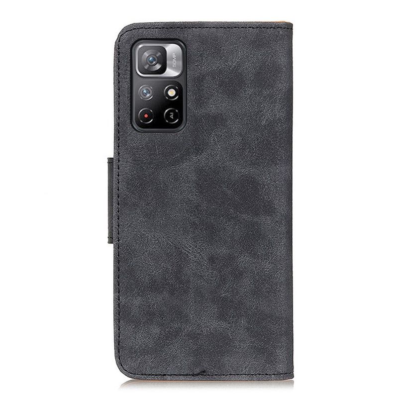 Flip Cover Xiaomi Redmi Note 11 / Poco M4 Pro 5g Vintage Split Læder