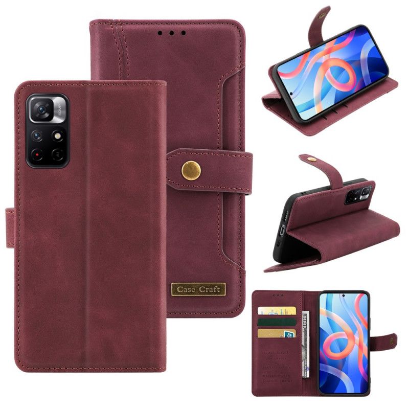 Læder Cover Xiaomi Redmi Note 11 / Poco M4 Pro 5g Med Strap Case Craft