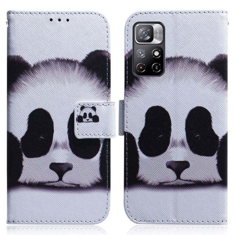 Læder Cover Xiaomi Redmi Note 11 / Poco M4 Pro 5g Panda Face