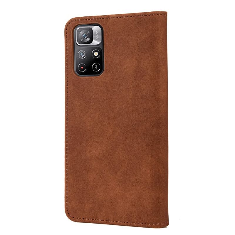 Læder Cover Xiaomi Redmi Note 11 / Poco M4 Pro 5g Telefon Etui Bicolor Business Lædereffekt