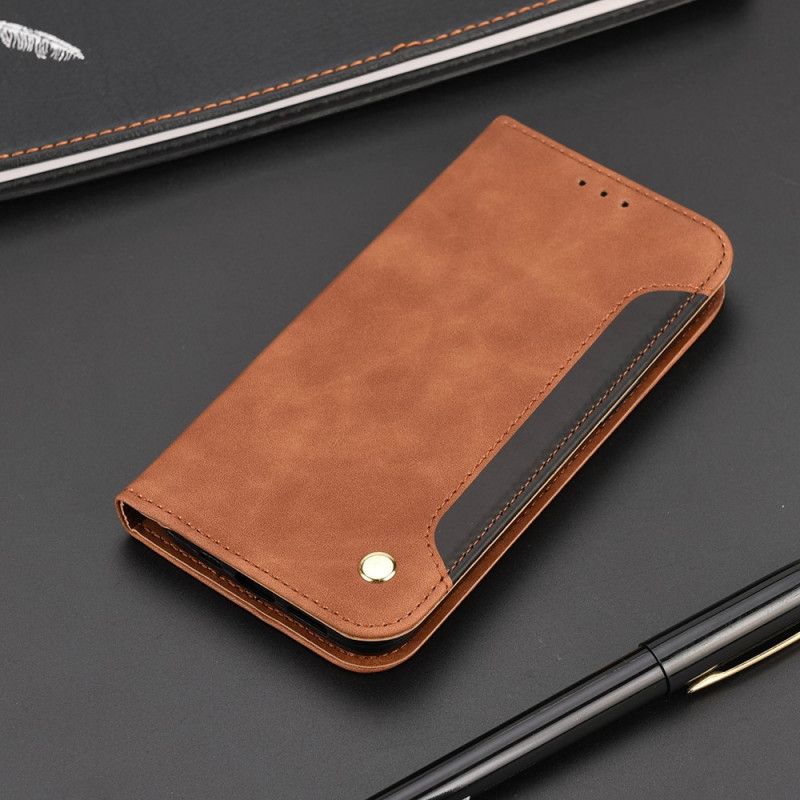 Læder Cover Xiaomi Redmi Note 11 / Poco M4 Pro 5g Telefon Etui Bicolor Business Lædereffekt