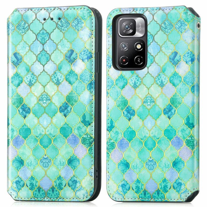 Læder Cover Xiaomi Redmi Note 11 / Poco M4 Pro 5g Telefon Etui Design Rfid Caseneo