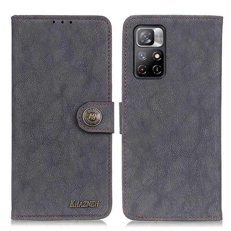 Læder Cover Xiaomi Redmi Note 11 / Poco M4 Pro 5g Telefon Etui Khazneh Retro Split Læder