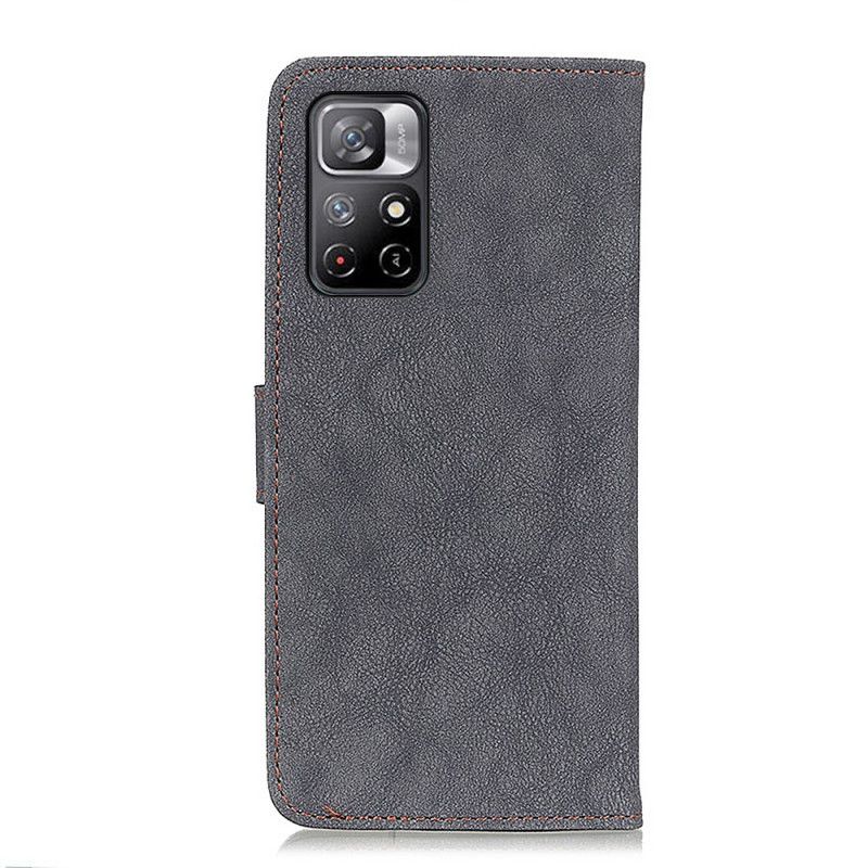 Læder Cover Xiaomi Redmi Note 11 / Poco M4 Pro 5g Telefon Etui Khazneh Retro Split Læder