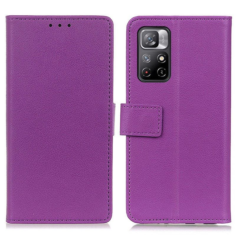 Læder Cover Xiaomi Redmi Note 11 / Poco M4 Pro 5g Telefon Etui Klassisk Kunstlæder