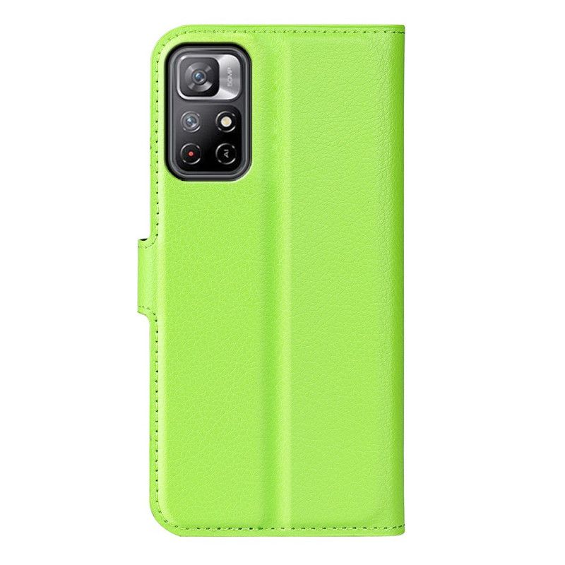 Læder Cover Xiaomi Redmi Note 11 / Poco M4 Pro 5g Telefon Etui Klassisk Litchi-lædereffekt