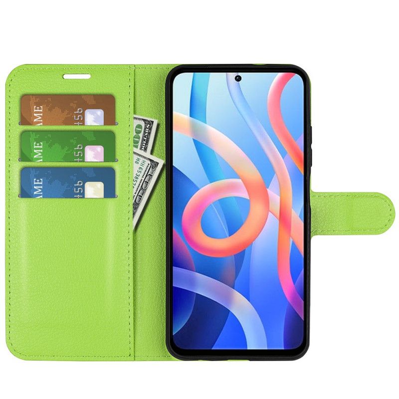 Læder Cover Xiaomi Redmi Note 11 / Poco M4 Pro 5g Telefon Etui Klassisk Litchi-lædereffekt