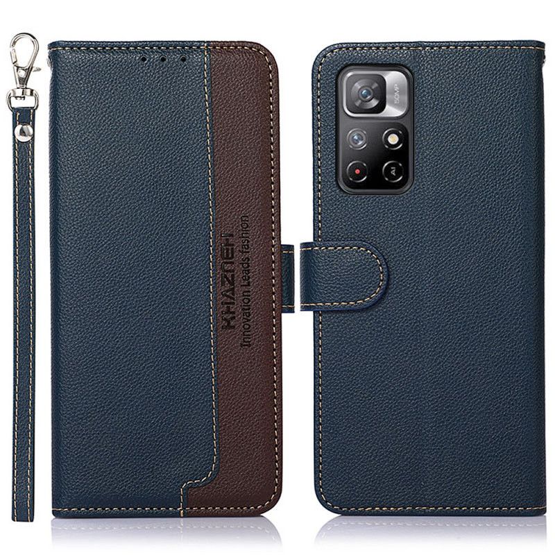 Læder Cover Xiaomi Redmi Note 11 / Poco M4 Pro 5g Telefon Etui Lychee Style Rfid Khazneh