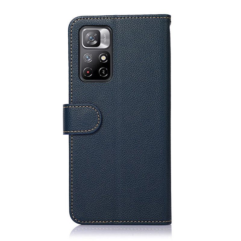 Læder Cover Xiaomi Redmi Note 11 / Poco M4 Pro 5g Telefon Etui Lychee Style Rfid Khazneh