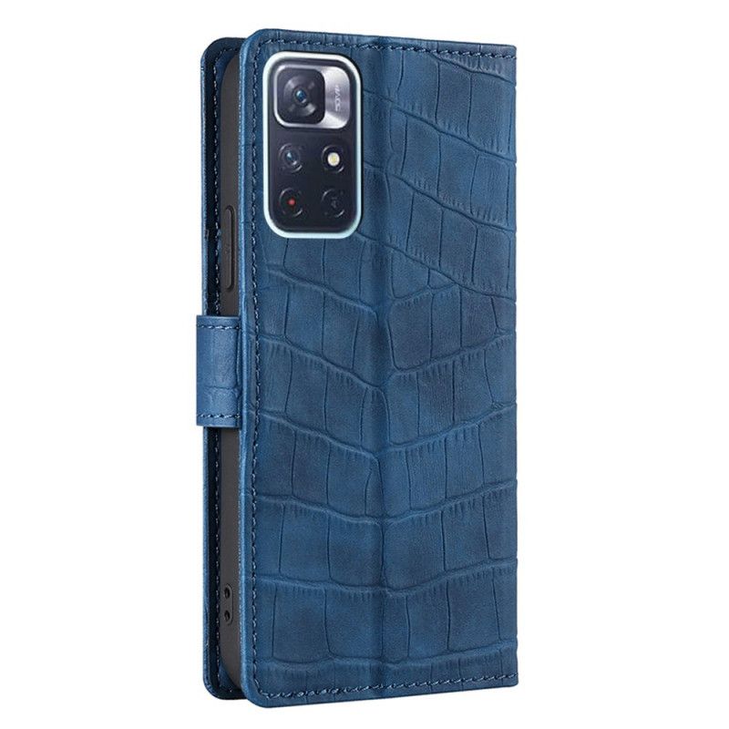 Læder Cover Xiaomi Redmi Note 11 / Poco M4 Pro 5g Telefon Etui Skin-touch Krokodille