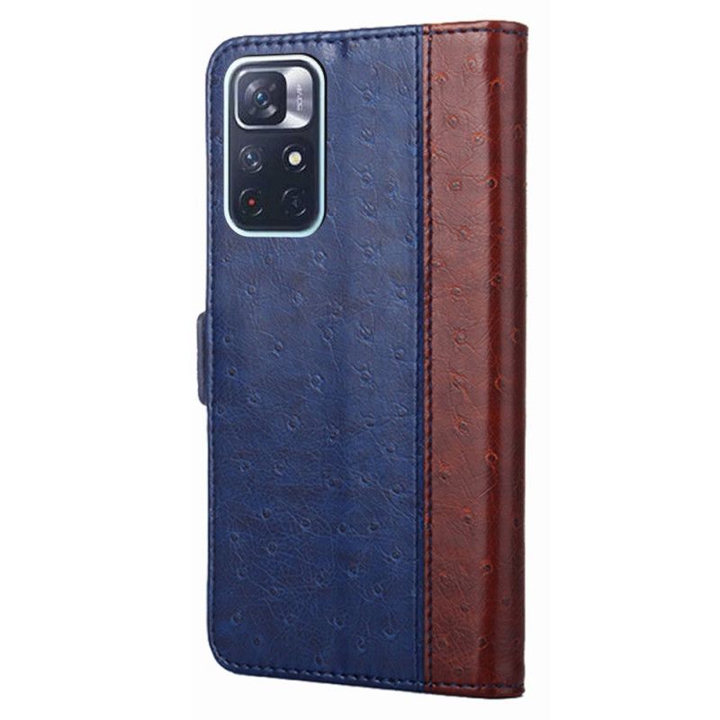 Læder Cover Xiaomi Redmi Note 11 / Poco M4 Pro 5g Telefon Etui Struds Hudtekstur