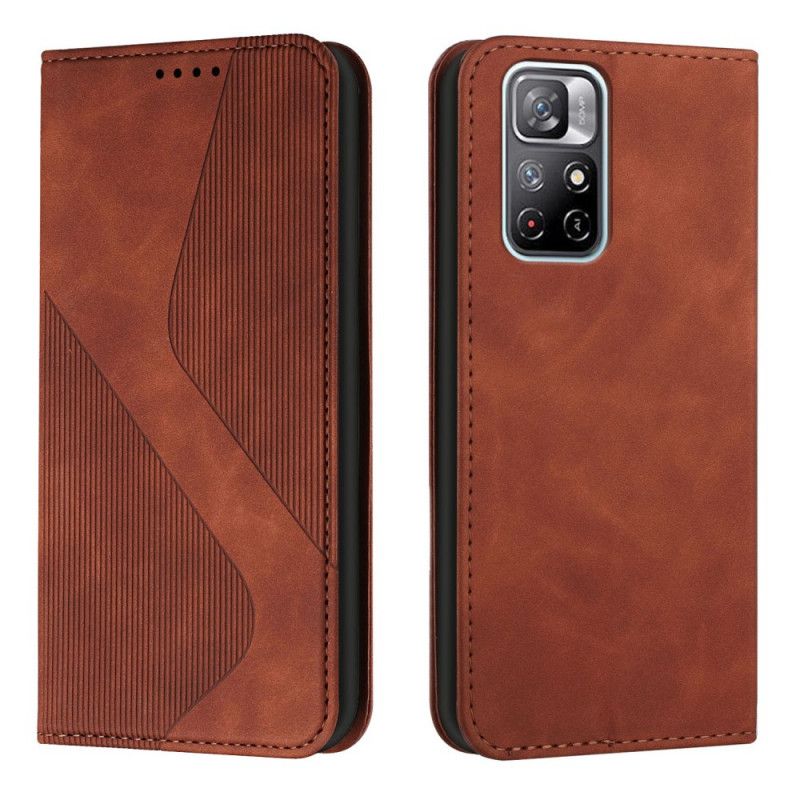 Læder Cover Xiaomi Redmi Note 11 / Poco M4 Pro 5g Telefon Etui Style Læder S-design