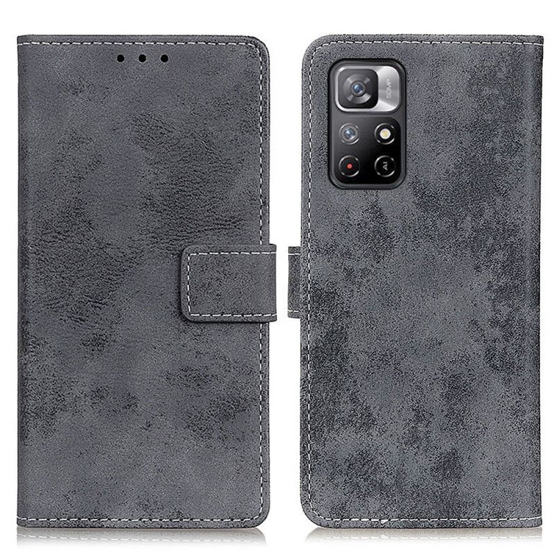 Læder Cover Xiaomi Redmi Note 11 / Poco M4 Pro 5g Vintage Lædereffekt