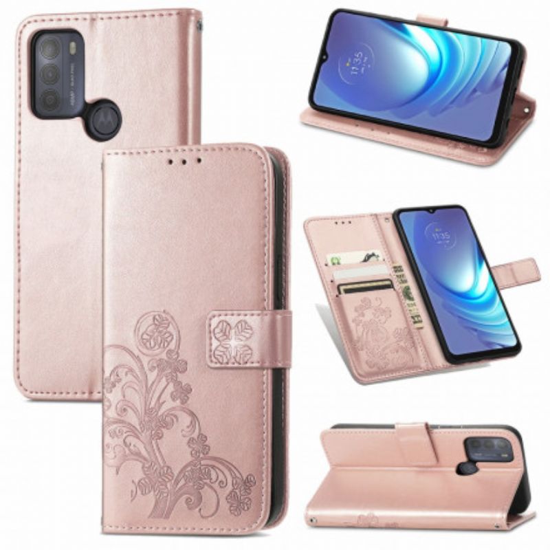 Flip Cover Moto G50 Asiatiske Blomster