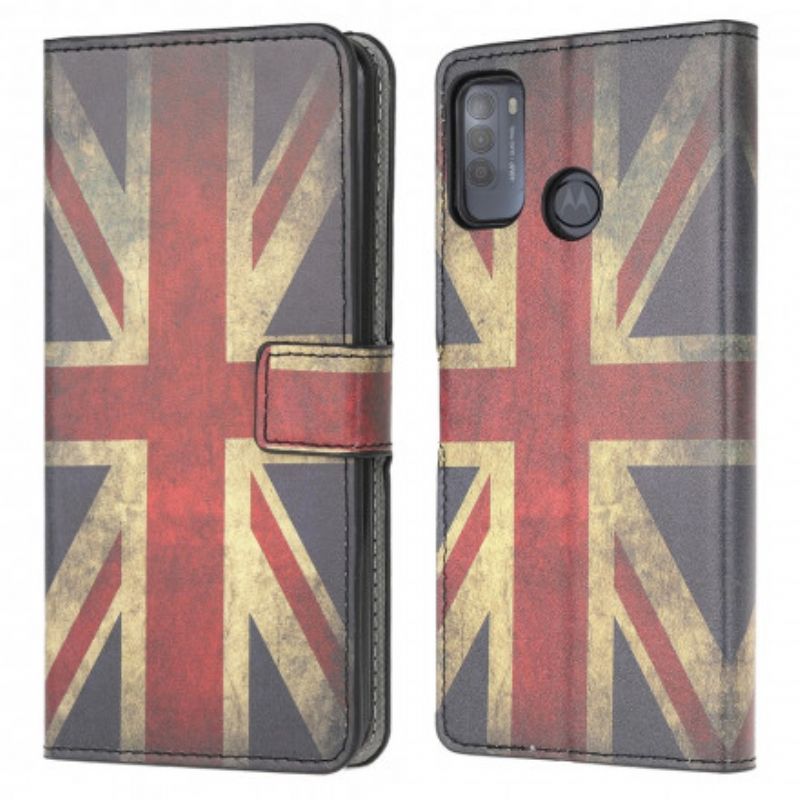 Flip Cover Moto G50 Englands Flag