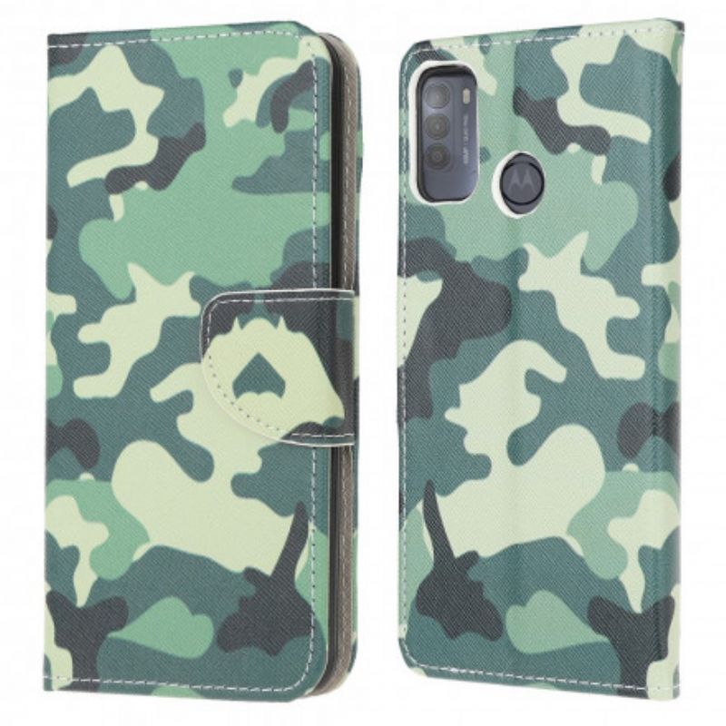 Flip Cover Moto G50 Militær Camouflage