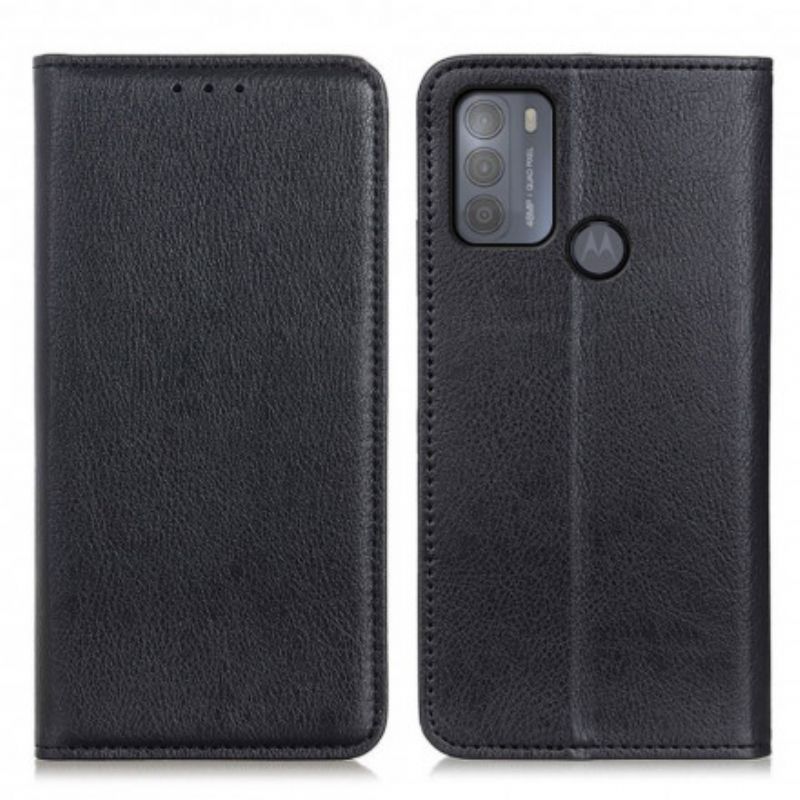 Flip Cover Til Moto G50 Elegance Split Litchi-læder